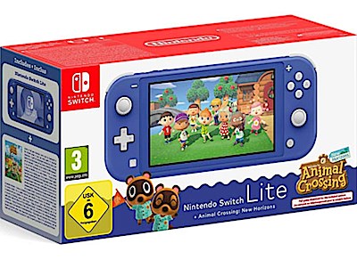 Switch   Konsole  Lite  Animal Crossing NH  Blau