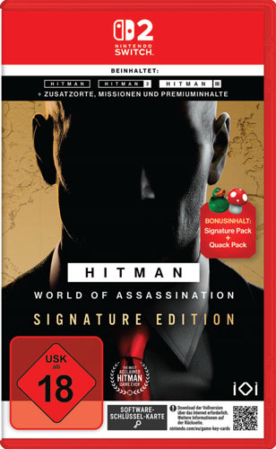 Hitman World of Assassination  NSW2  SSK  Software-Schlüssel-Karte  Signature Edition