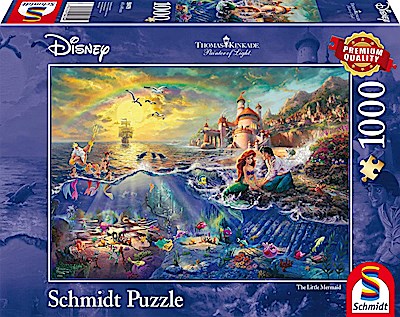 Thomas Kinkade, Disney Kleine Meerjungfrau Arielle. 1000 Teile Puzzle