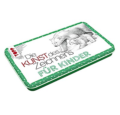 Die Kunst des Zeichnens für Kinder Zeichenmaterial mit Metalldose