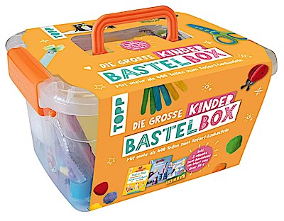 Die große Kinderbastelbox. Inkl. 3 Bastelbücher zum Downloaden. Mit Material und Anleitungen für lustige Bastelprojekte