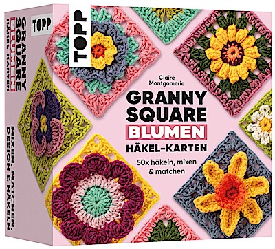 Granny Square Blumen Häkel-Karten (Deutsche Ausgabe)