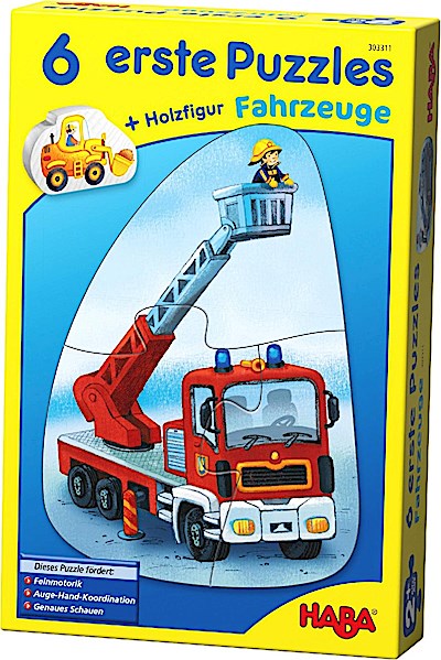 6 erste Puzzles - Fahrzeuge