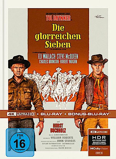 Die glorreichen Sieben, 1 4K UHD-Blu-ray + 2 Blu-ray (Limitiertes Mediabook)