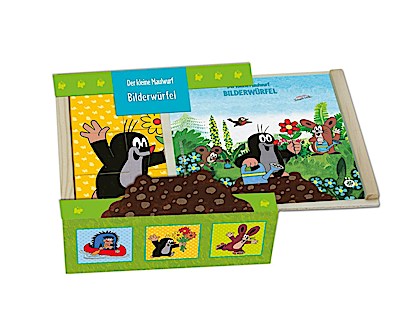 Der kleine Maulwurf - Bilderwürfel aus Holz