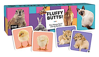 Memo-Spiel: Fluffy Butts - Finde den passenden Po zum Kopf!