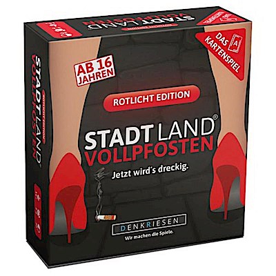 DENKRIESEN - STADT LAND VOLLPFOSTEN® - Das Kartenspiel - ROTLICHT EDITION "Jetzt wird’s dreckig."
