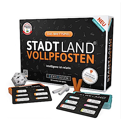 DENKRIESEN - STADT LAND VOLLPFOSTEN® Brettspiel + Junior Erweiterung