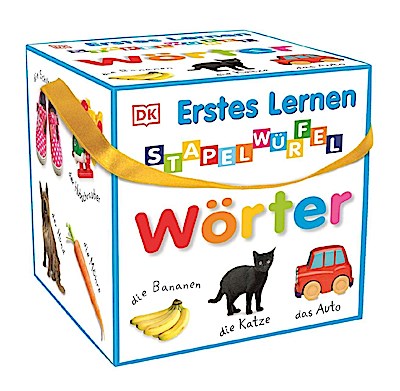 Erstes Lernen Stapelwürfel. Wörter