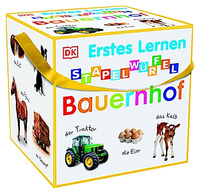 Erstes Lernen Stapelwürfel. Bauernhof
