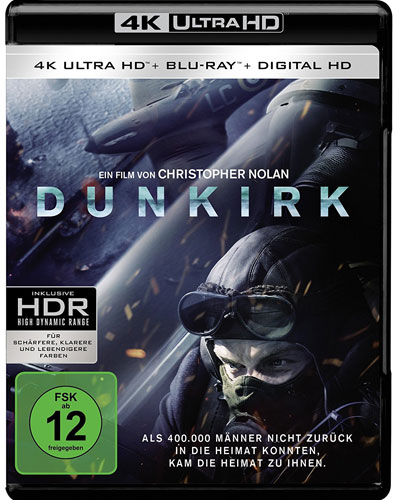 Dunkirk  (UHD+BR) 2017 Min: 111/DD5.1/WS  +UV  3Disc