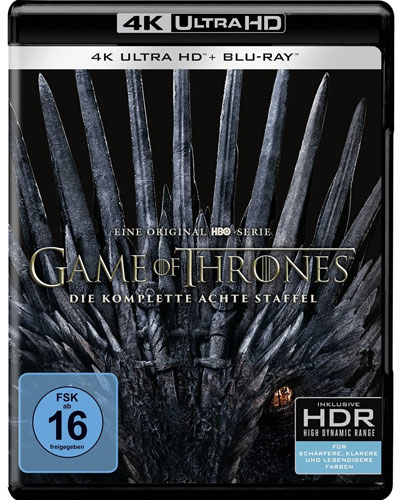 Game of Thrones - kompl. Staffel 8 (UHD+BR) 4K FINALE, 6Disc, Replenishment