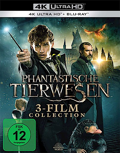 Phantastische Tierwesen 3-Film Collection 4K, 3 UHD-Blu-ray + 3 Blu-ray, 3 Blu Ray Disc