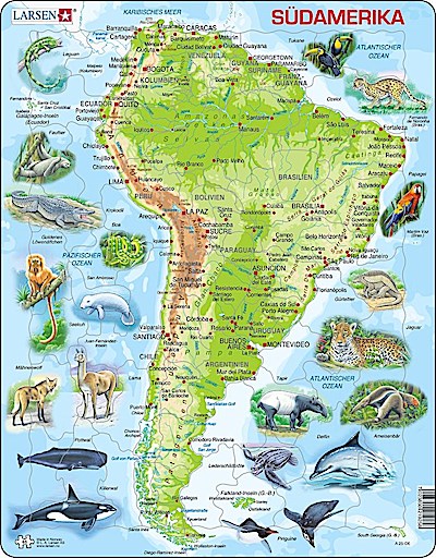Puzzle - Südamerika (physisch)