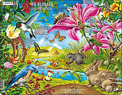 Die Blumen und die Bienen (Kinderpuzzle)