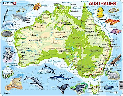 Puzzle - Australien (physisch)