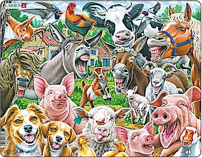 Puzzle - Bauernhoftiere (Selfie/Gruppenbild)