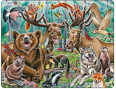 Puzzle - Tiere des Waldes (Selfie/Gruppenbild)