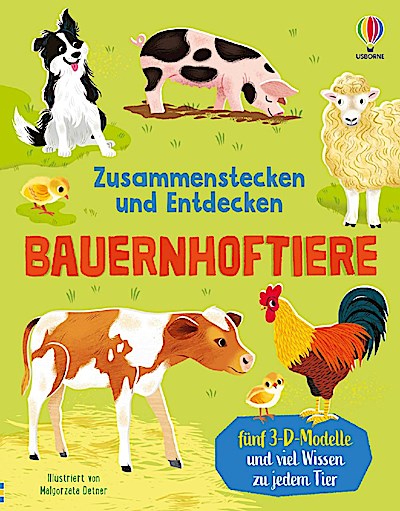 Zusammenstecken und Entdecken: Bauernhoftiere