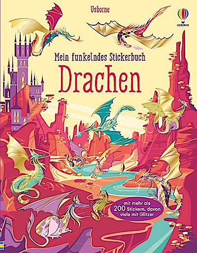 Mein funkelndes Stickerbuch: Drachen
