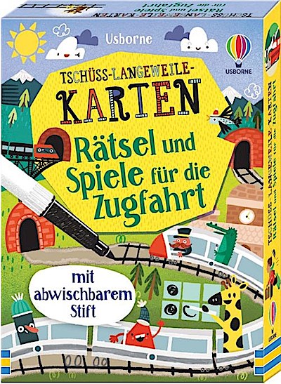 Tschüss-Langeweile-Karten: Rätsel und Spiele für die Zugfahrt