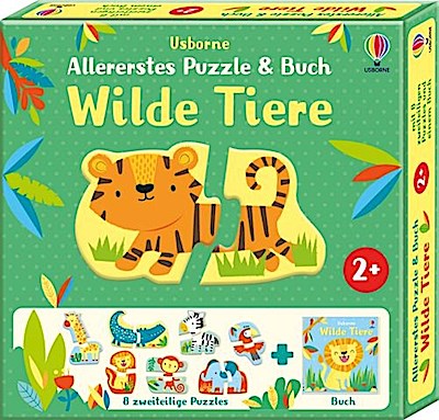 Allererstes Puzzle & Buch: Wilde Tiere