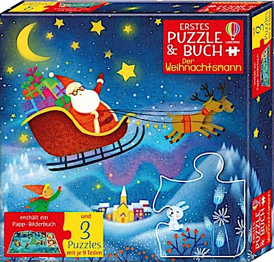 Erstes Puzzle & Buch: Der Weihnachtsmann