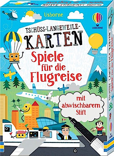 Tschüss-Langeweile-Karten: Spiele für die Flugreise