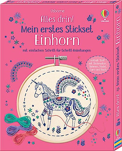 Alles drin! Mein erstes Stickset: Einhorn