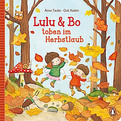 Lulu & Bo toben im Herbstlaub