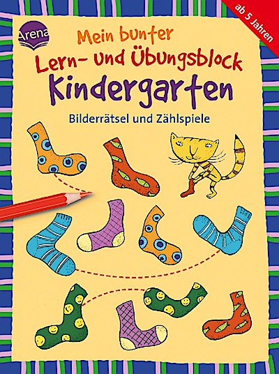 Mein bunter Lern- und Übungsblock Kindergarten. Bilderrätsel und Zählspiele