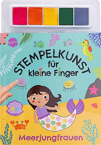 Stempelkunst für kleine Finger. Meerjungfrauen
