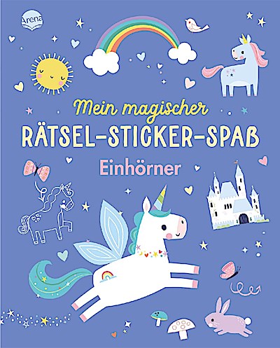 Mein magischer Rätsel-Sticker-Spaß. Einhörner