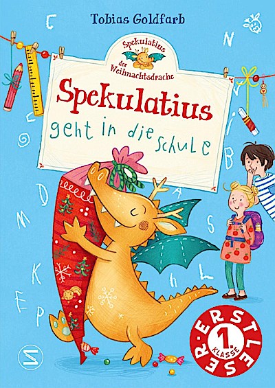 Spekulatius, der Weihnachtsdrache. Spekulatius geht in die Schule