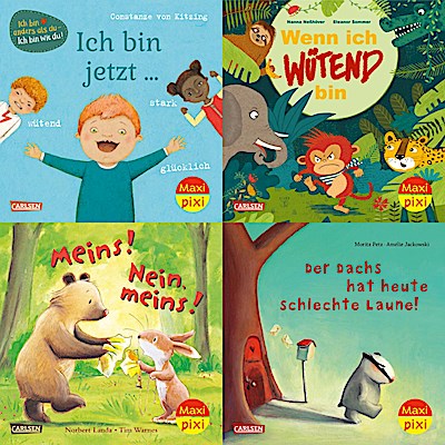 Maxi-Pixi-4er-Set 89: Glücklich, traurig, schlecht gelaunt (4x1 Exemplar)
