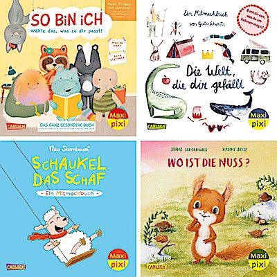 Maxi-Pixi-4er-Set 122: Neue Bilderbücher zum Mitmachen (4x1 Exemplar)
