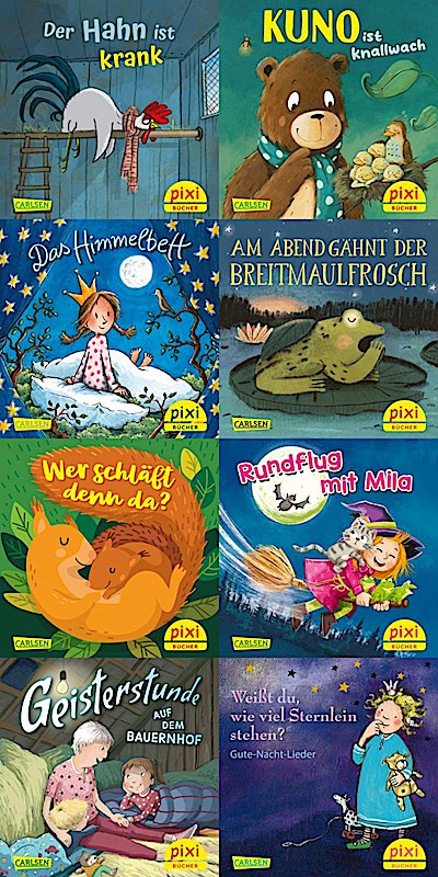 Pixi-8er-Set 292: Schlaf schön mit Pixi (8x1 Exemplar)