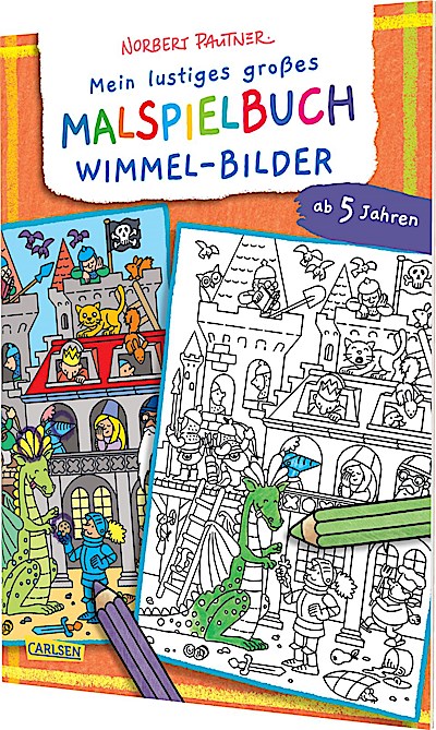 Mein lustiges großes Malspielbuch: Wimmel-Bilder (ab 5 Jahren)