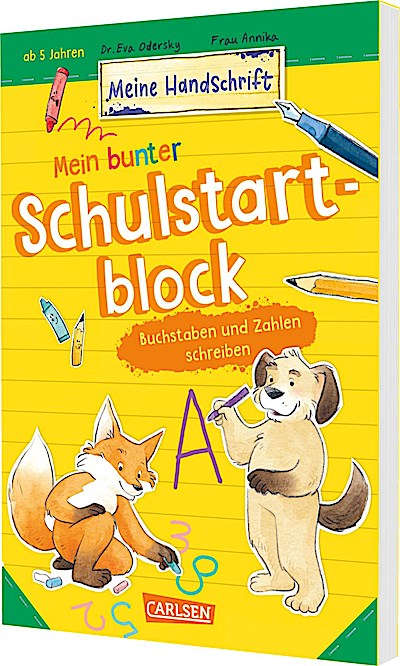 Mein bunter Schulstartblock: Buchstaben und Zahlen schreiben