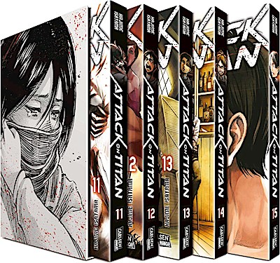 Attack on Titan, Bände 11-15 im Sammelschuber mit Extra