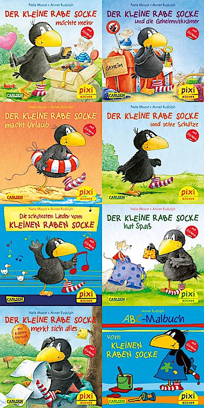 Pixi-8er-Set 193: Der kleine Rabe Socke (8x1 Exemplar)