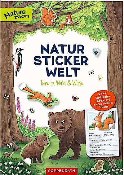 Natur-Stickerwelt: Tiere in Wald und Wiese
