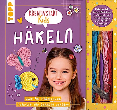 Kreativstart Kids Häkeln. Anleitungsbuch und Material