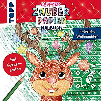 Glitzer Zauberpapier Malbuch Fröhliche Weihnachten