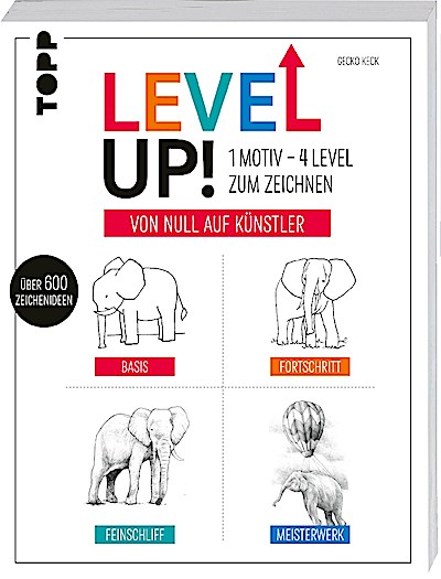 Level up! 1 Motiv - 4 Level zum Zeichnen