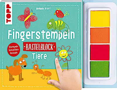 Fingerstempeln. Bastelblock Tiere