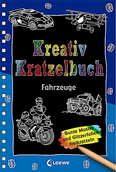 Kreativ-Kratzelbuch: Fahrzeuge