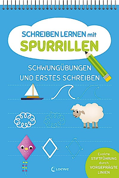 Schreiben lernen mit Spurrillen - Schwungübungen und erstes Schreiben