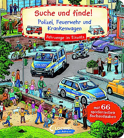Suche und finde! Polizei, Feuerwehr und Krankenwagen