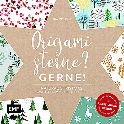 Origamisterne? Gerne! - Natural Christmas - Weihnachtliches Bastelset zum Sofort-Losfalten